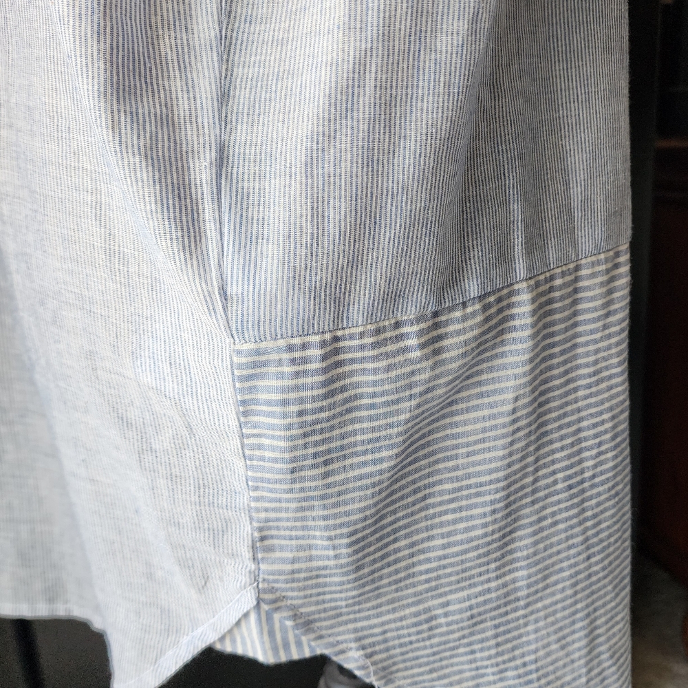 Lightweight Beachy blue and white striped 100% cotton tunic Levi's ladies XL - Picture 5 of 8